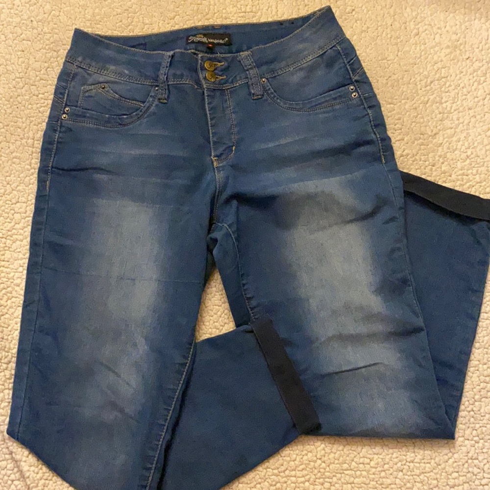 Royalty For Me Distressed Stretch Denim jeans size 8 with cuffs